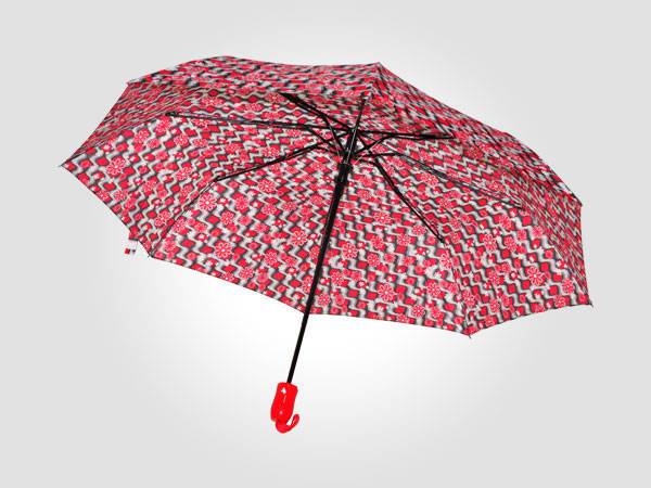 Folded umbrella automatic touch from transfer