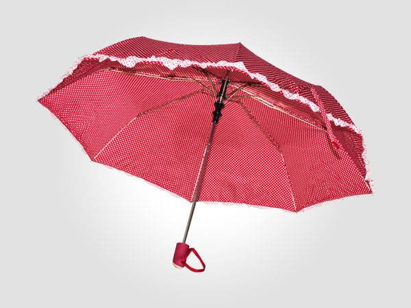 Fold automatic umbrella little lace